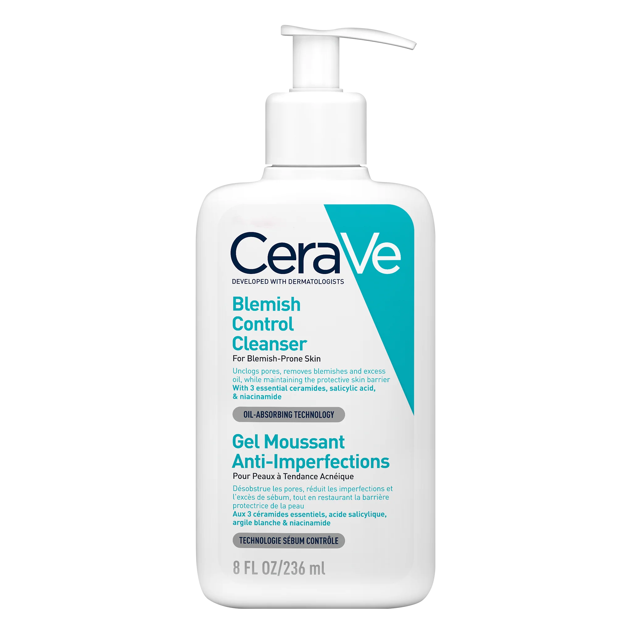 ژل شستشو ضد لک و ضد جوش سراوی Cerave بلمیش کنترل236 m